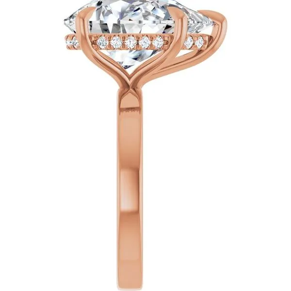 Claw-Prong Hidden Halo-Style Engagement Ring Image 4 JF Jones Jewelers Rochester, NY