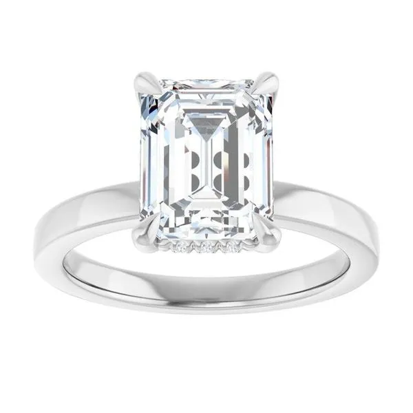 Claw-Prong Hidden Halo-Style Engagement Ring Image 3 Arezzo Jewelers Elmwood Park, IL