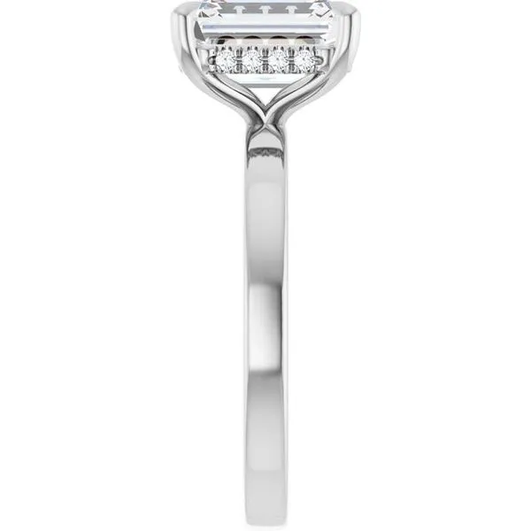 Claw-Prong Hidden Halo-Style Engagement Ring Image 4 Northwood Jewelers Northwood, OH