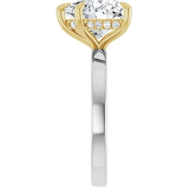 Claw-Prong Hidden Halo-Style Engagement Ring Image 4 Northwood Jewelers Northwood, OH