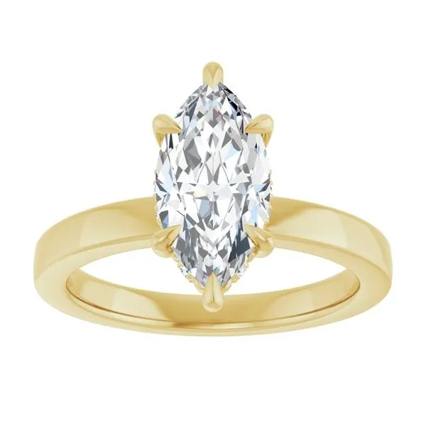 Claw-Prong Hidden Halo-Style Engagement Ring Image 3 JF Jones Jewelers Rochester, NY