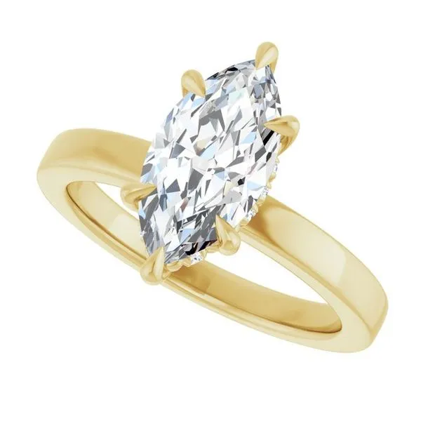 Claw-Prong Hidden Halo-Style Engagement Ring Image 5 J. Thomas Jewelers Rochester Hills, MI