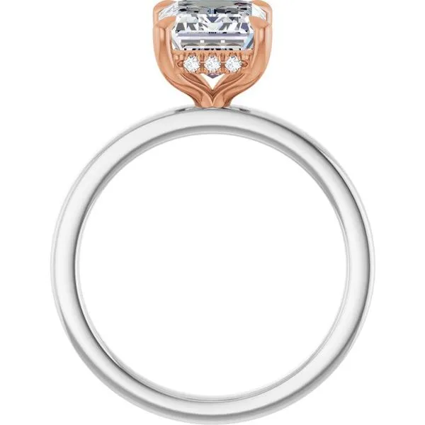 Claw-Prong Hidden Halo-Style Engagement Ring Image 2 Michael Szwed Jewelers Longmeadow, MA