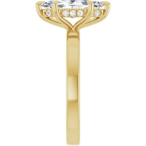 Claw-Prong Hidden Halo-Style Engagement Ring Image 4 Clater Jewelers Louisville, KY