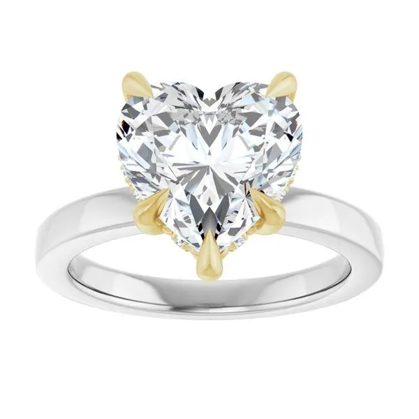Claw-Prong Hidden Halo-Style Engagement Ring Image 3 J. West Jewelers Round Rock, TX