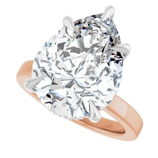 Claw-Prong Hidden Halo-Style Engagement Ring Image 5 Northwood Jewelers Northwood, OH