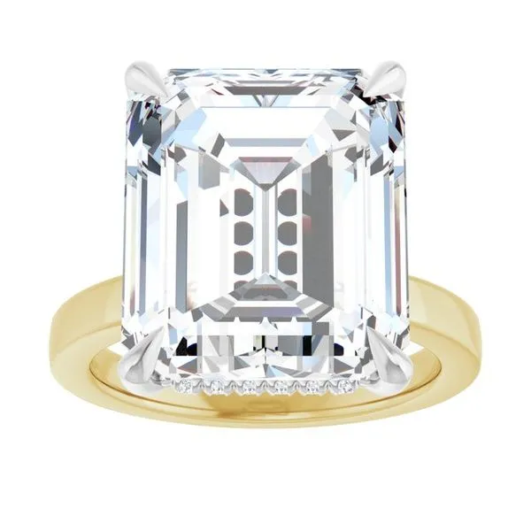 Claw-Prong Hidden Halo-Style Engagement Ring Image 3 JF Jones Jewelers Rochester, NY