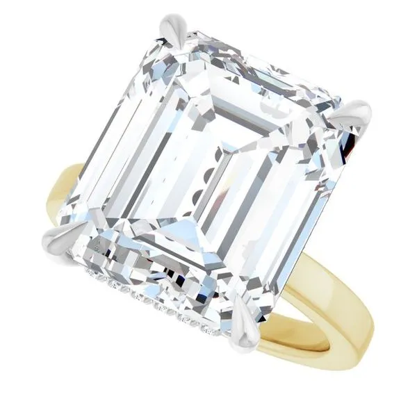 Claw-Prong Hidden Halo-Style Engagement Ring Image 5 J. West Jewelers Round Rock, TX