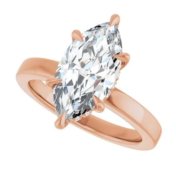 Claw-Prong Hidden Halo-Style Engagement Ring Image 5 Mark Jewellers La Crosse, WI