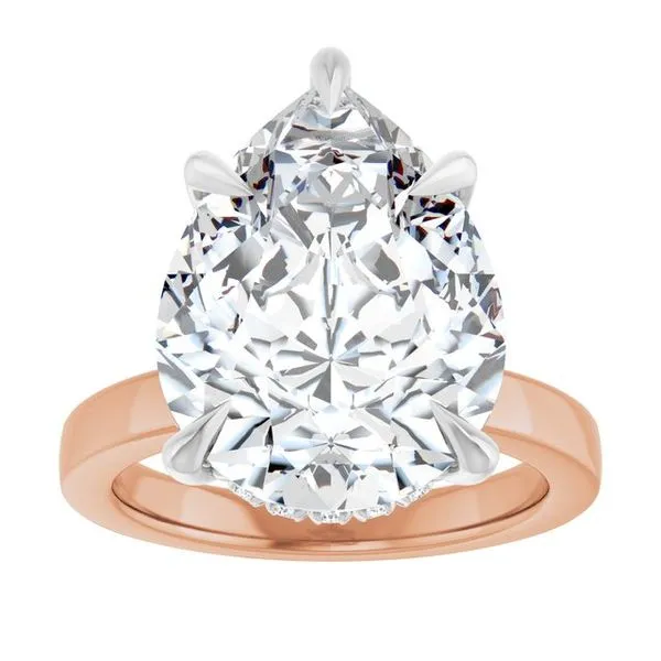 Claw-Prong Hidden Halo-Style Engagement Ring Image 3 Don's Jewelry & Design Washington, IA