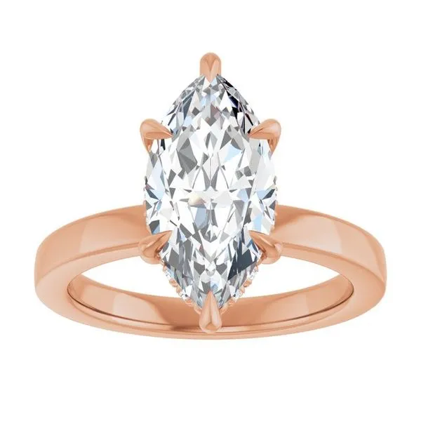 Claw-Prong Hidden Halo-Style Engagement Ring Image 3 Mark Jewellers La Crosse, WI