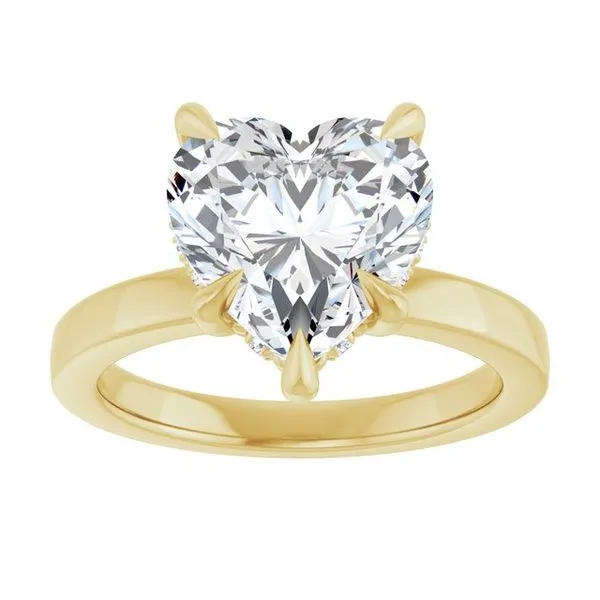 Claw-Prong Hidden Halo-Style Engagement Ring Image 3 J. West Jewelers Round Rock, TX
