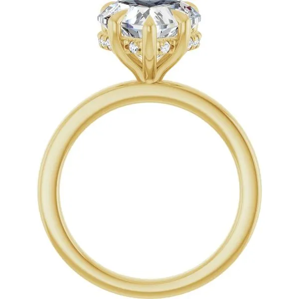 Claw-Prong Hidden Halo-Style Engagement Ring Image 2 Hudson Valley Goldsmith New Paltz, NY