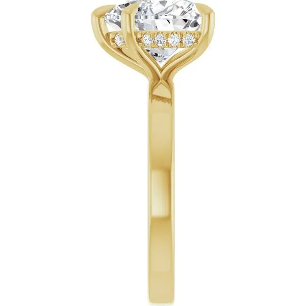 Claw-Prong Hidden Halo-Style Engagement Ring Image 4 Morin Jewelers Southbridge, MA