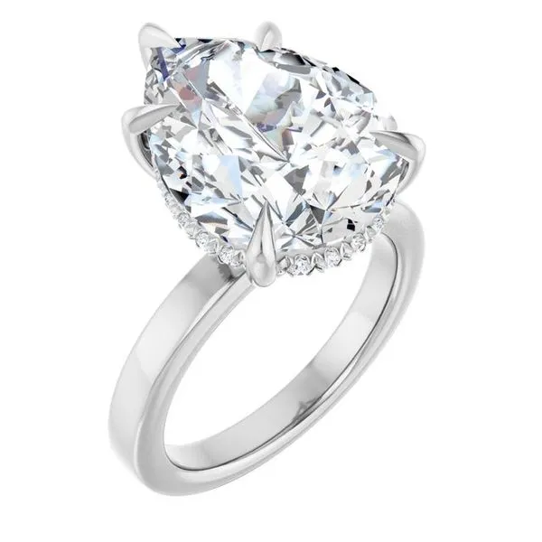 Claw-Prong Hidden Halo-Style Engagement Ring Arezzo Jewelers Elmwood Park, IL