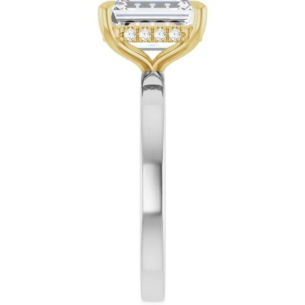 Claw-Prong Hidden Halo-Style Engagement Ring Image 4 Vulcan's Forge LLC KANSAS CITY, MO