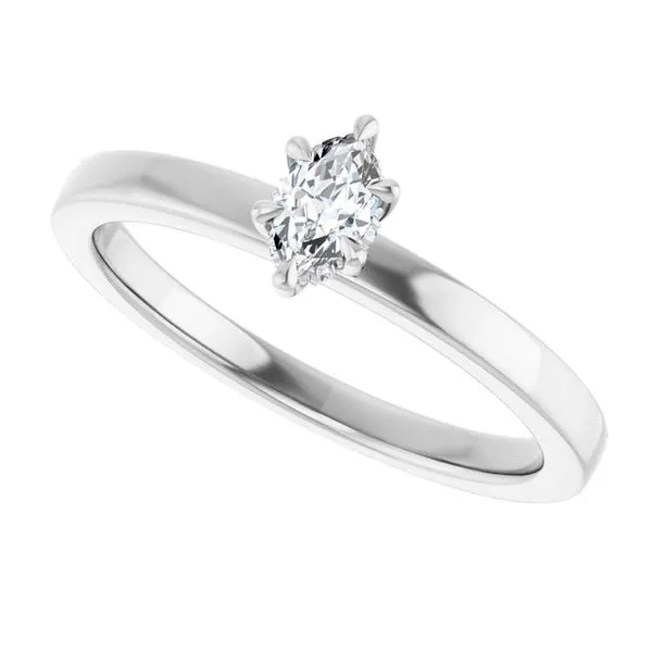 Claw-Prong Hidden Halo-Style Engagement Ring Image 5 JF Jones Jewelers Rochester, NY