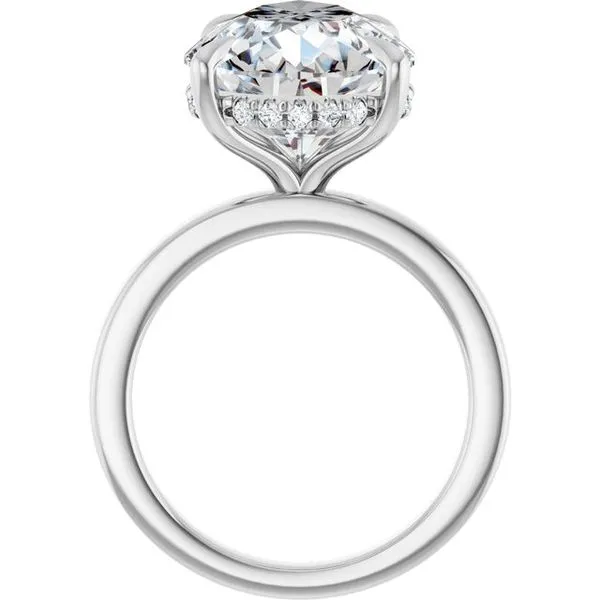 Claw-Prong Hidden Halo-Style Engagement Ring Image 2 Northwood Jewelers Northwood, OH