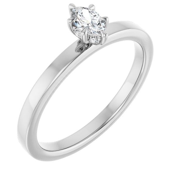 Claw-Prong Hidden Halo-Style Engagement Ring