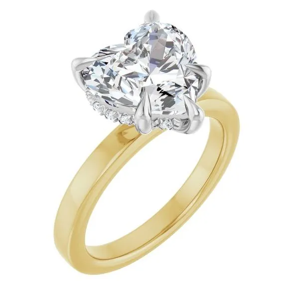 Claw-Prong Hidden Halo-Style Engagement Ring Don's Jewelry & Design Washington, IA