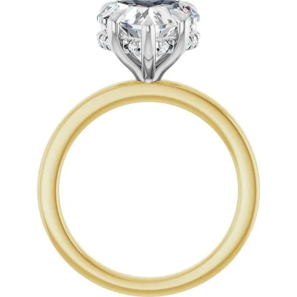 Claw-Prong Hidden Halo-Style Engagement Ring Image 2 JF Jones Jewelers Rochester, NY