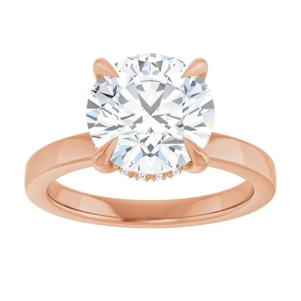 Claw-Prong Hidden Halo-Style Engagement Ring Image 3 Arezzo Jewelers Elmwood Park, IL