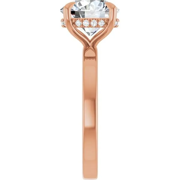 Claw-Prong Hidden Halo-Style Engagement Ring Image 4 Arezzo Jewelers Elmwood Park, IL