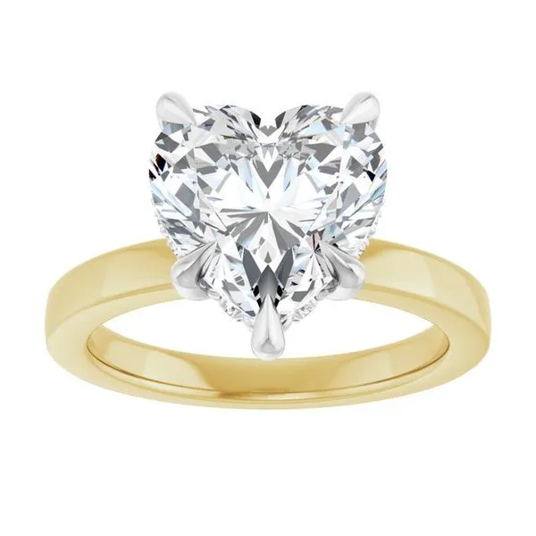 Claw-Prong Hidden Halo-Style Engagement Ring Image 3 Don's Jewelry & Design Washington, IA