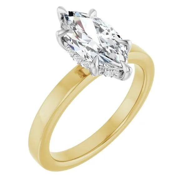 Claw-Prong Hidden Halo-Style Engagement Ring Northwood Jewelers Northwood, OH