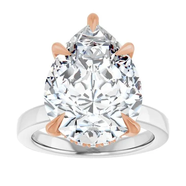 Claw-Prong Hidden Halo-Style Engagement Ring Image 3 Austin's Fine Diamonds & Jewelry Lyndhurst, NJ