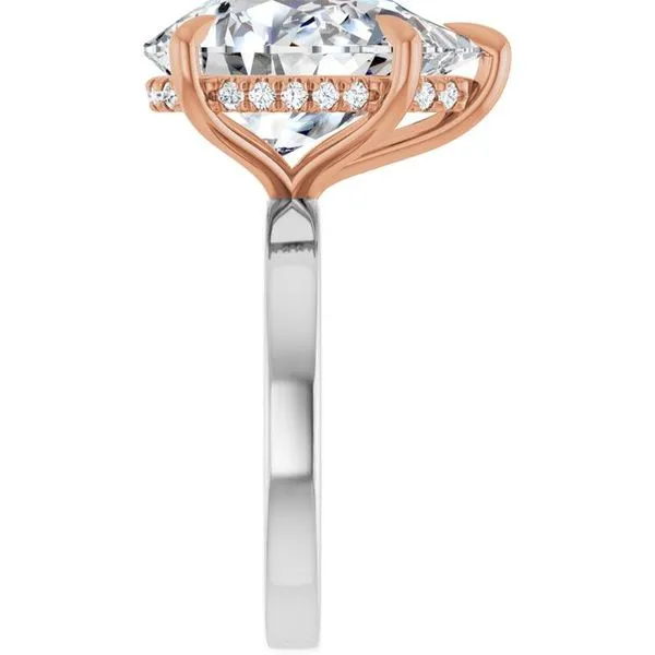 Claw-Prong Hidden Halo-Style Engagement Ring Image 4 House of Silva Wooster, OH