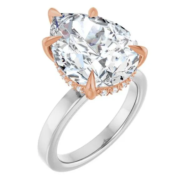 Claw-Prong Hidden Halo-Style Engagement Ring Arezzo Jewelers Elmwood Park, IL