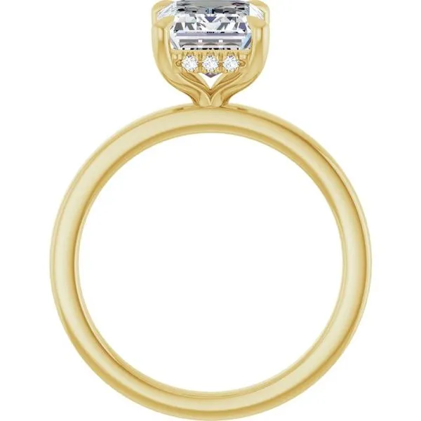 Claw-Prong Hidden Halo-Style Engagement Ring Image 2 Hudson Valley Goldsmith New Paltz, NY