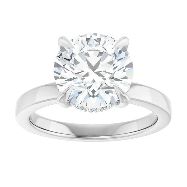 Claw-Prong Hidden Halo-Style Engagement Ring Image 3 Clater Jewelers Louisville, KY