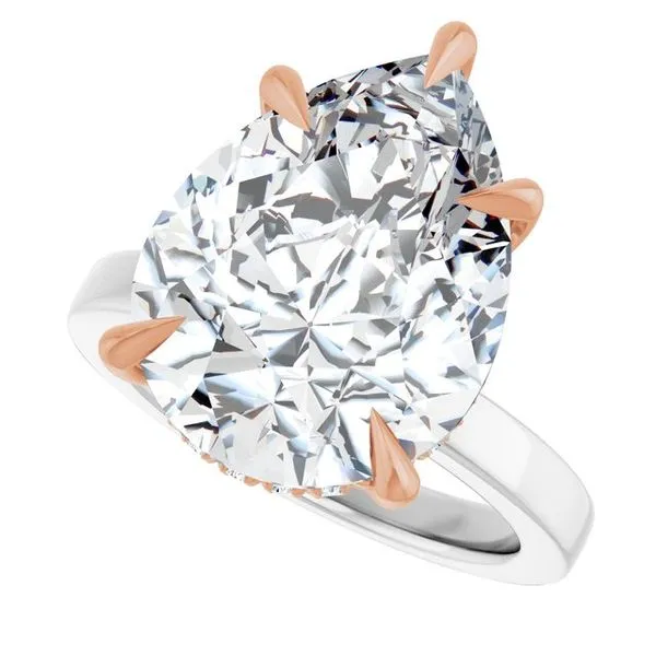 Claw-Prong Hidden Halo-Style Engagement Ring Image 5 JF Jones Jewelers Rochester, NY