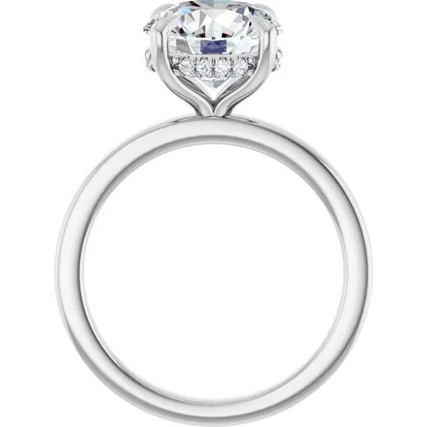 Claw-Prong Hidden Halo-Style Engagement Ring Image 2 J. West Jewelers Round Rock, TX