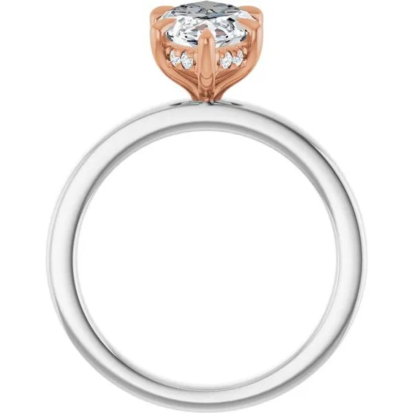 Claw-Prong Hidden Halo-Style Engagement Ring Image 2 Don's Jewelry & Design Washington, IA