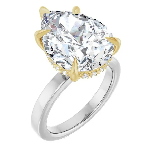 Claw-Prong Hidden Halo-Style Engagement Ring Vulcan's Forge LLC KANSAS CITY, MO