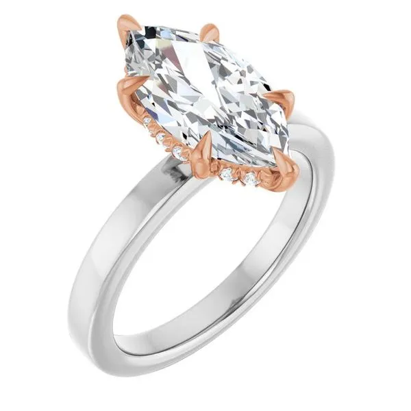Claw-Prong Hidden Halo-Style Engagement Ring Northwood Jewelers Northwood, OH