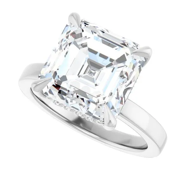 Claw-Prong Hidden Halo-Style Engagement Ring Image 5 Ocean View Jewelers Millville, DE