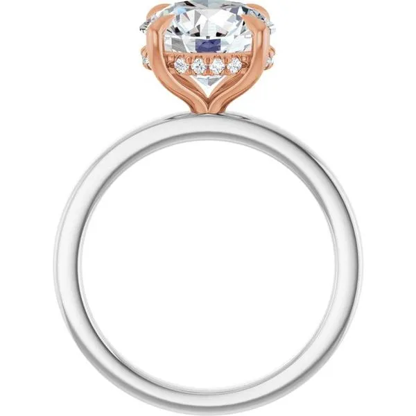 Claw-Prong Hidden Halo-Style Engagement Ring Image 2 J. West Jewelers Round Rock, TX