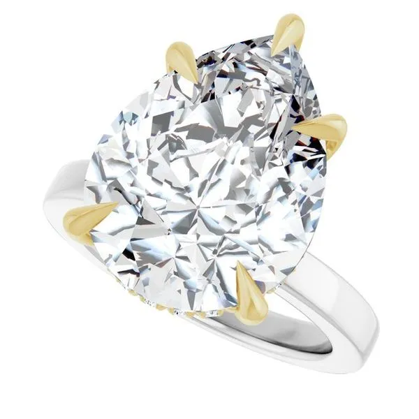 Claw-Prong Hidden Halo-Style Engagement Ring Image 5 Don's Jewelry & Design Washington, IA