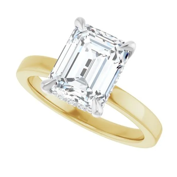 Claw-Prong Hidden Halo-Style Engagement Ring Image 5 Don's Jewelry & Design Washington, IA