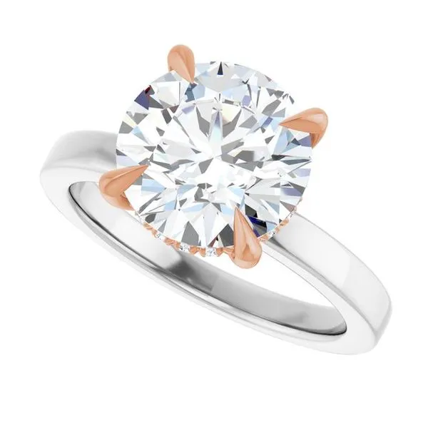 Claw-Prong Hidden Halo-Style Engagement Ring Image 5 Banks Jewelers Burnsville, NC