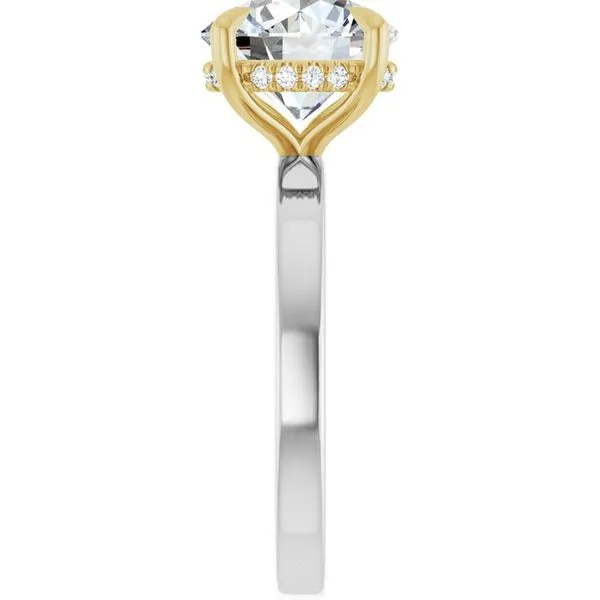 Claw-Prong Hidden Halo-Style Engagement Ring Image 4 Arezzo Jewelers Elmwood Park, IL