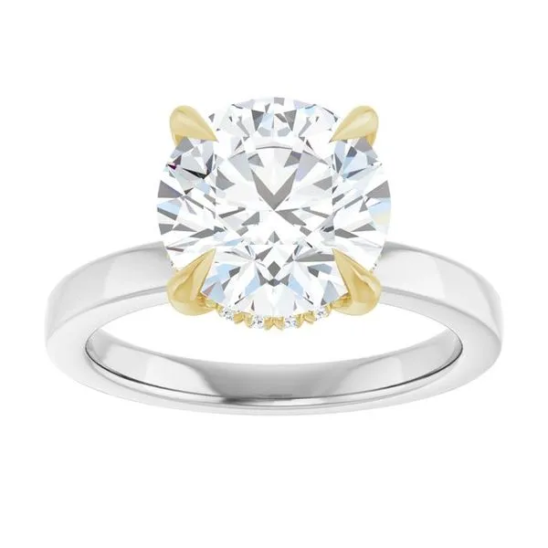 Claw-Prong Hidden Halo-Style Engagement Ring Image 3 JF Jones Jewelers Rochester, NY