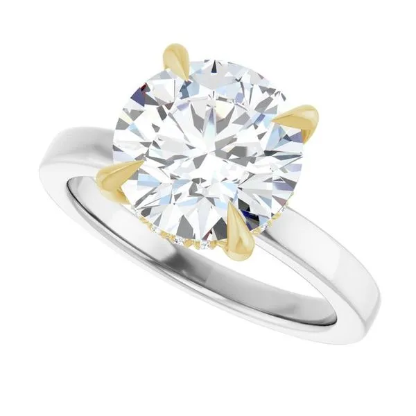 Claw-Prong Hidden Halo-Style Engagement Ring Image 5 JF Jones Jewelers Rochester, NY