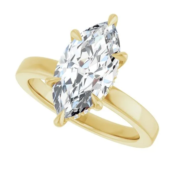 Claw-Prong Hidden Halo-Style Engagement Ring Image 5 Arezzo Jewelers Elmwood Park, IL