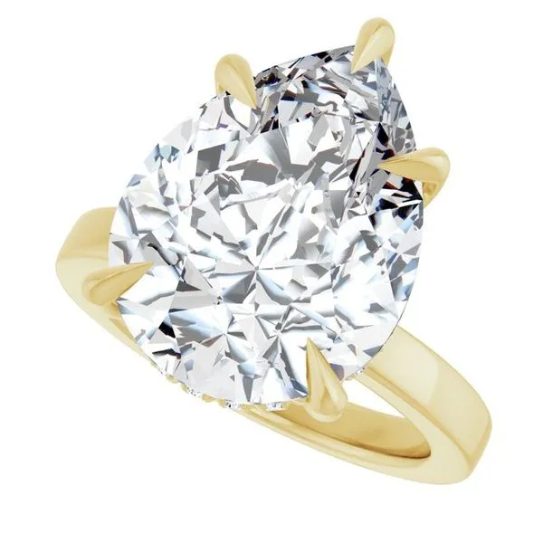 Claw-Prong Hidden Halo-Style Engagement Ring Image 5 Clater Jewelers Louisville, KY