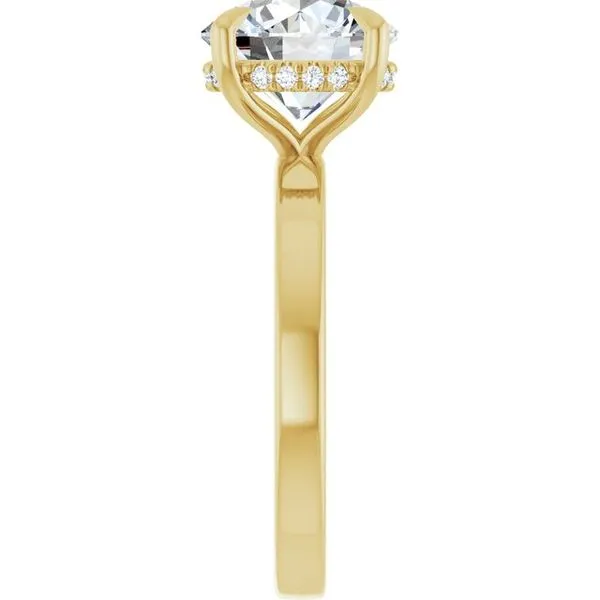 Claw-Prong Hidden Halo-Style Engagement Ring Image 4 Futer Bros Jewelers York, PA